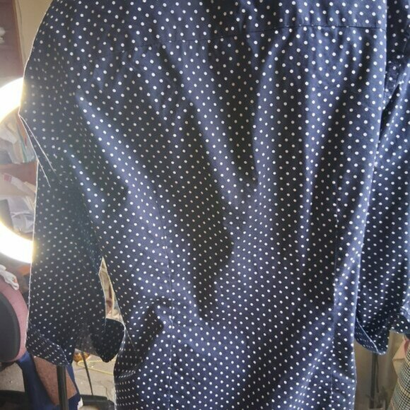 Ralph Lauren no iron polka dot shirt 1x - Picture 2 of 2